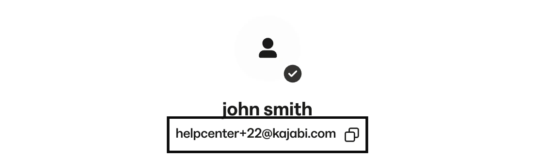Email address in Contacts tab
