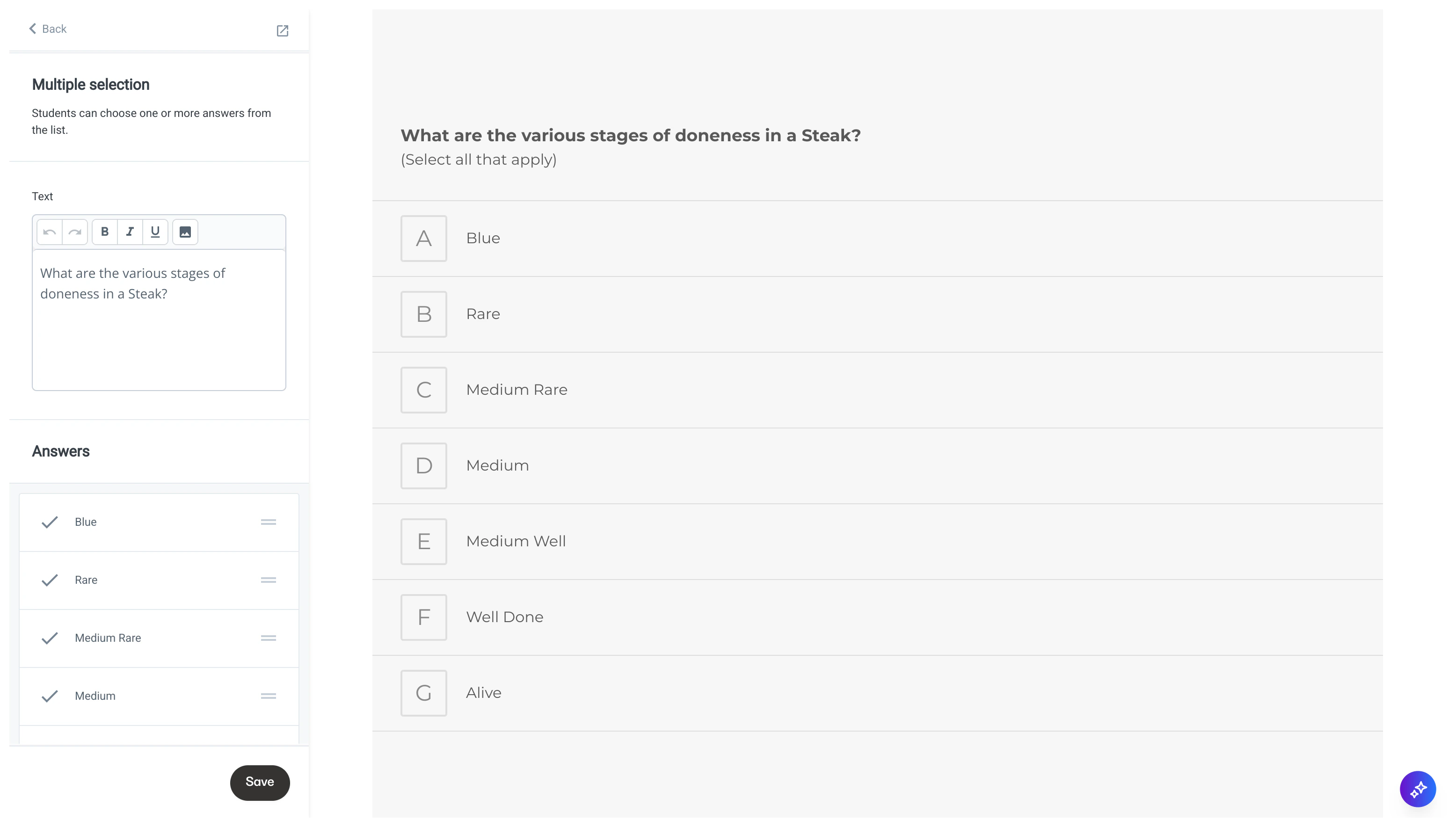 Multiple choice question