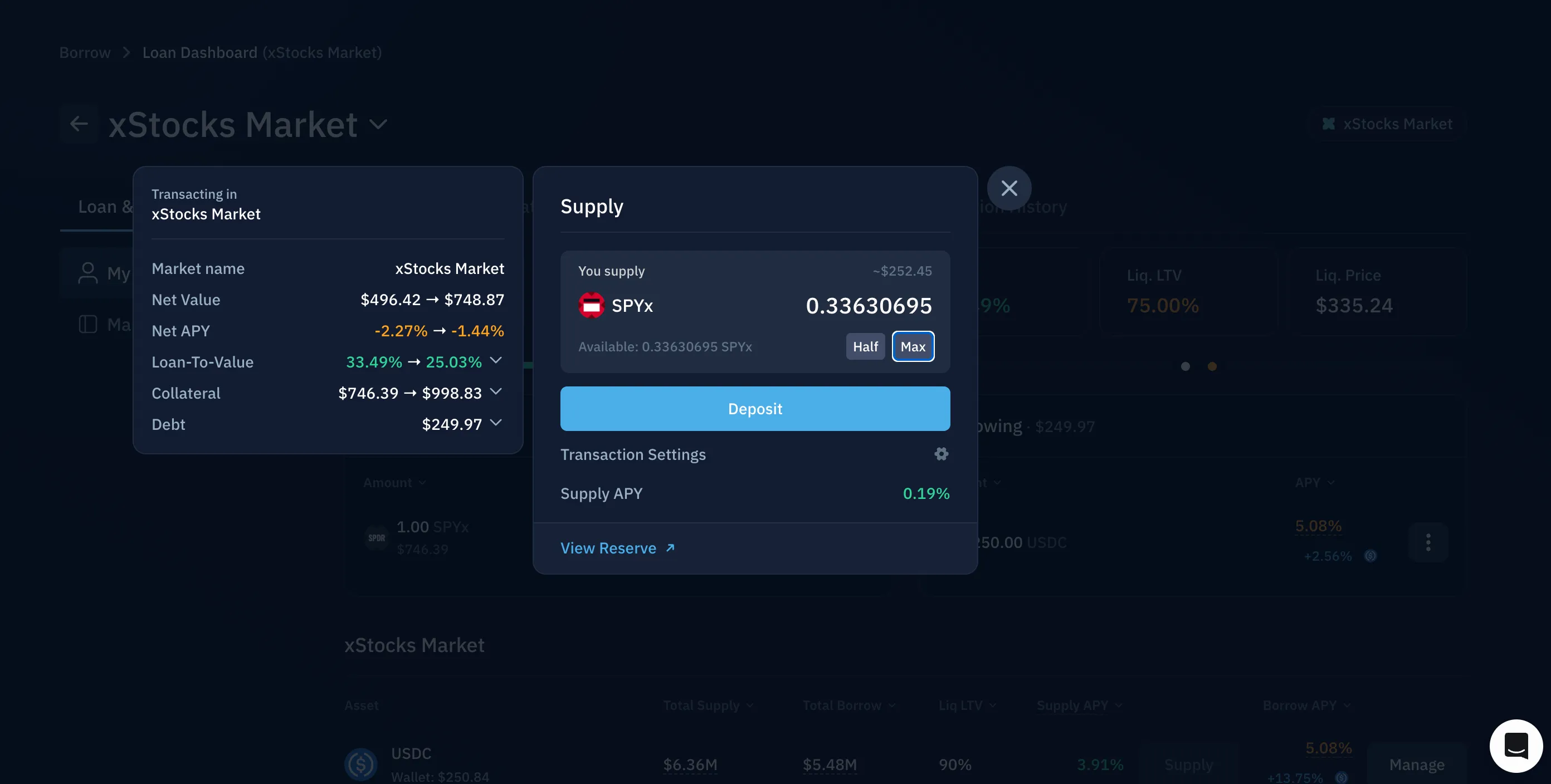 Supplying the additional xStock