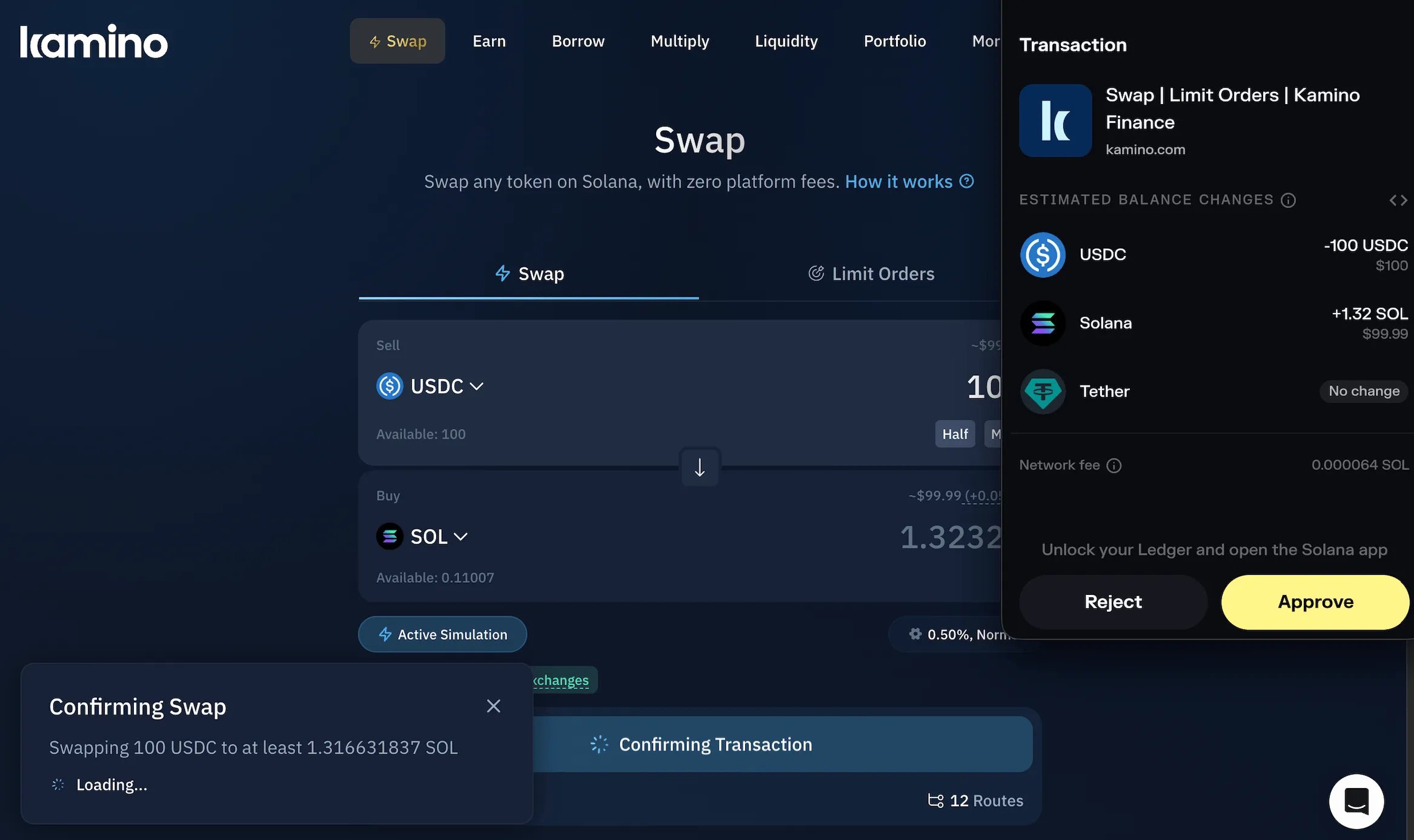 Confirm in wallet