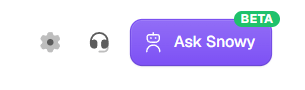 The Ask Snowy button in the dashboard header