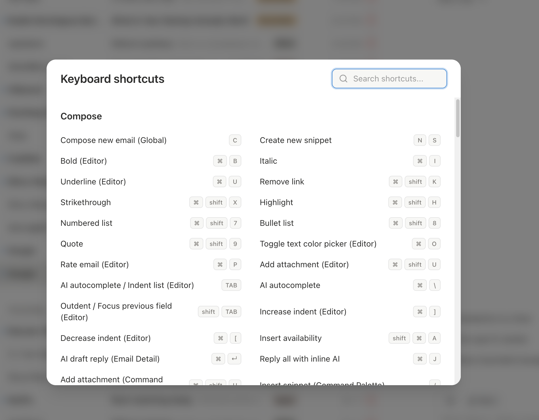 Keyboard Shortcuts Cheatsheet - Slashy Help Center