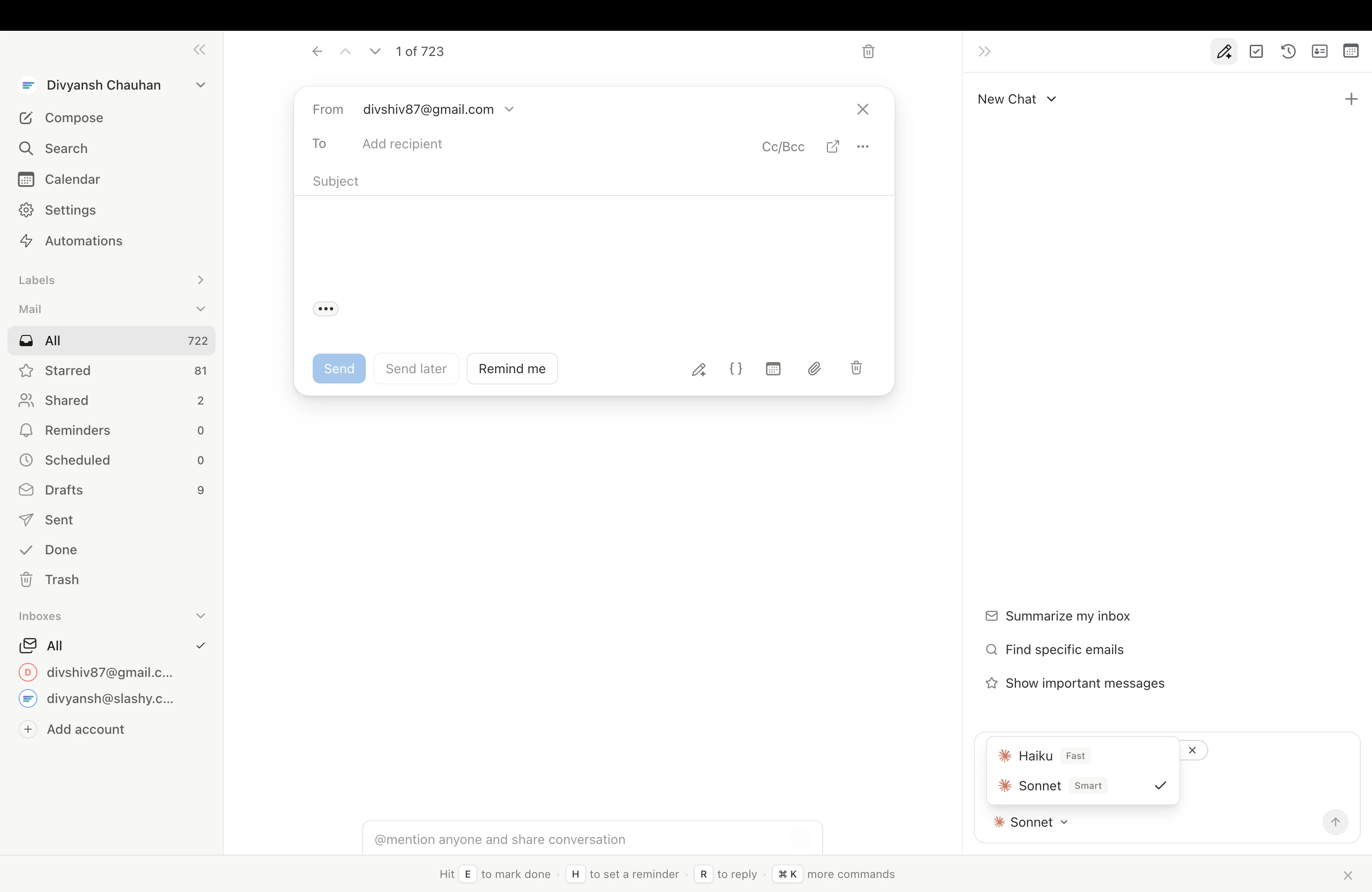 AI email rating showing effectiveness score and improvement suggestions