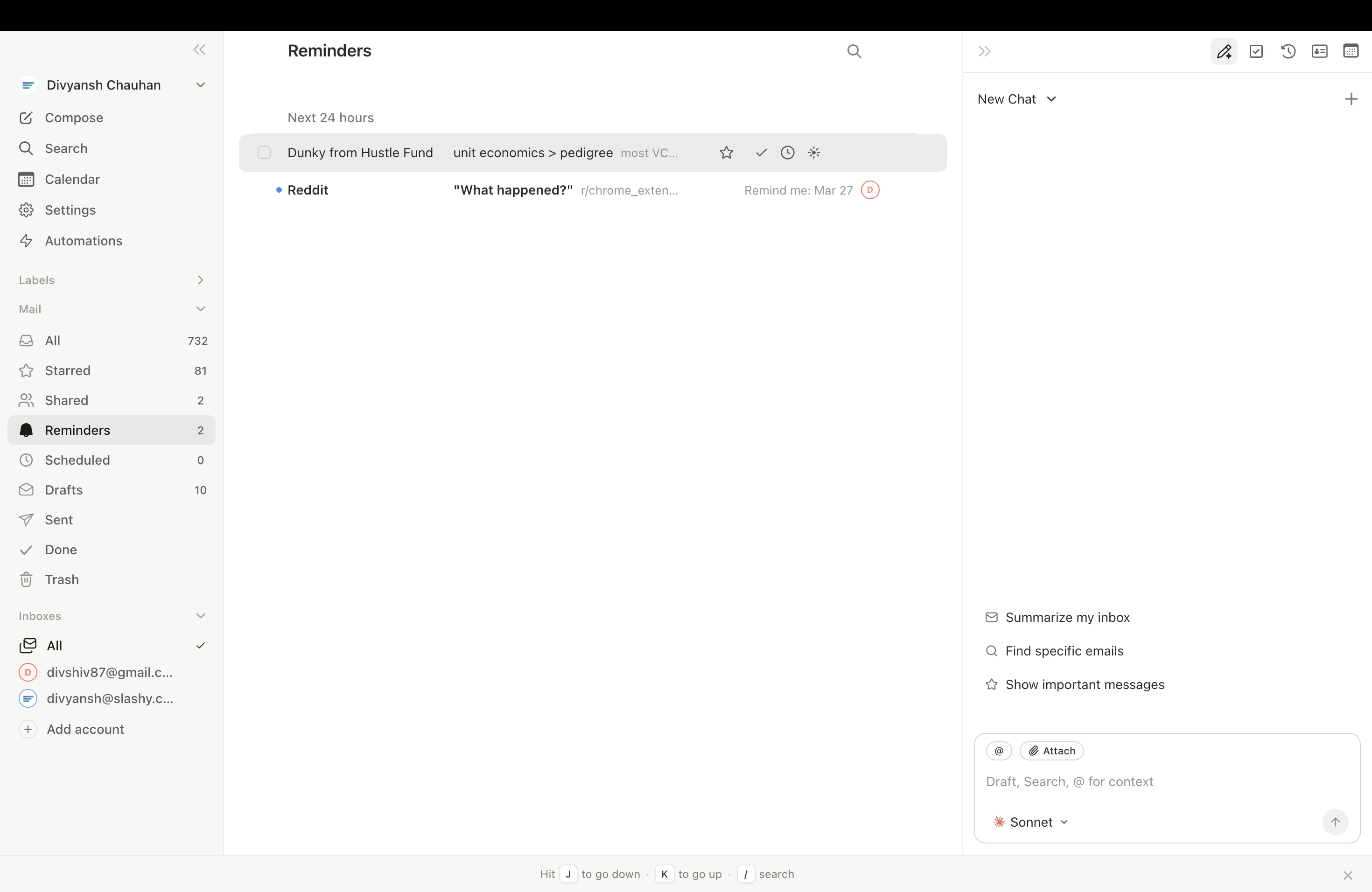 Follow-up automation settings showing reminder timing and auto-dismiss rules