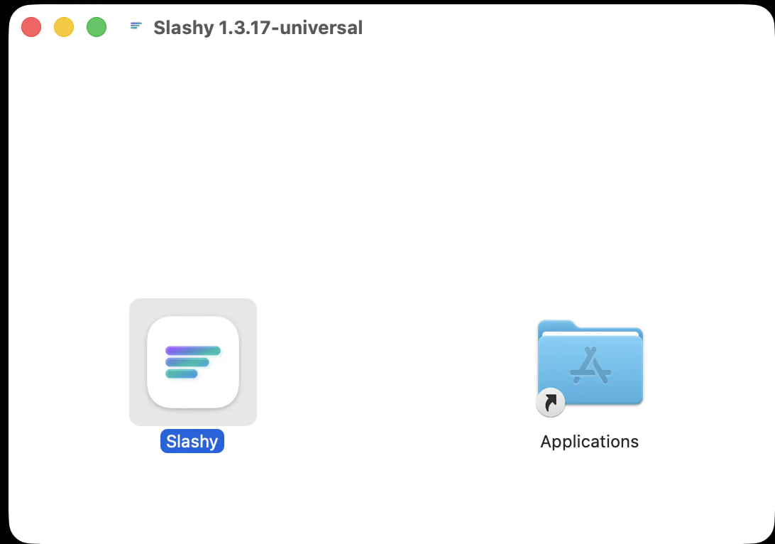 macOS dmg installer window