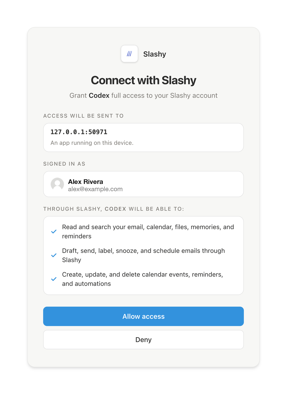 Codex CLI launching + OAuth popup
