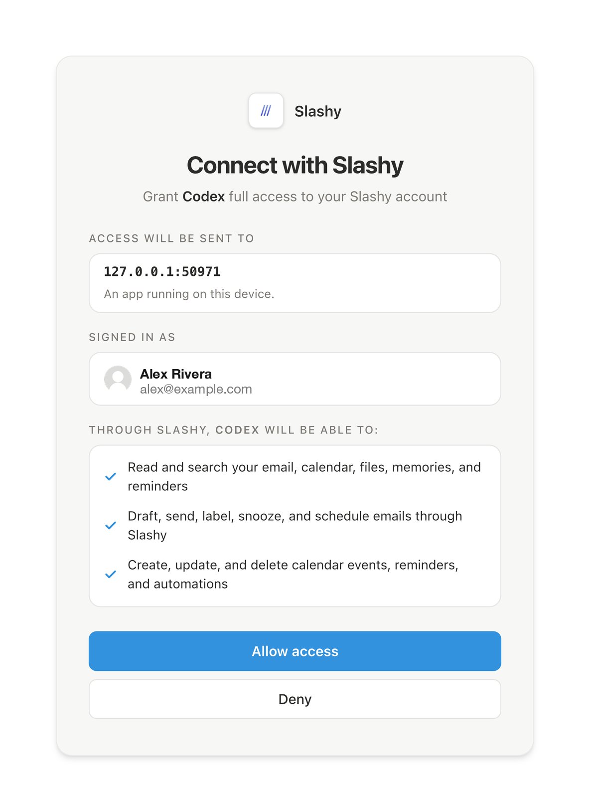 Codex CLI launching + OAuth popup