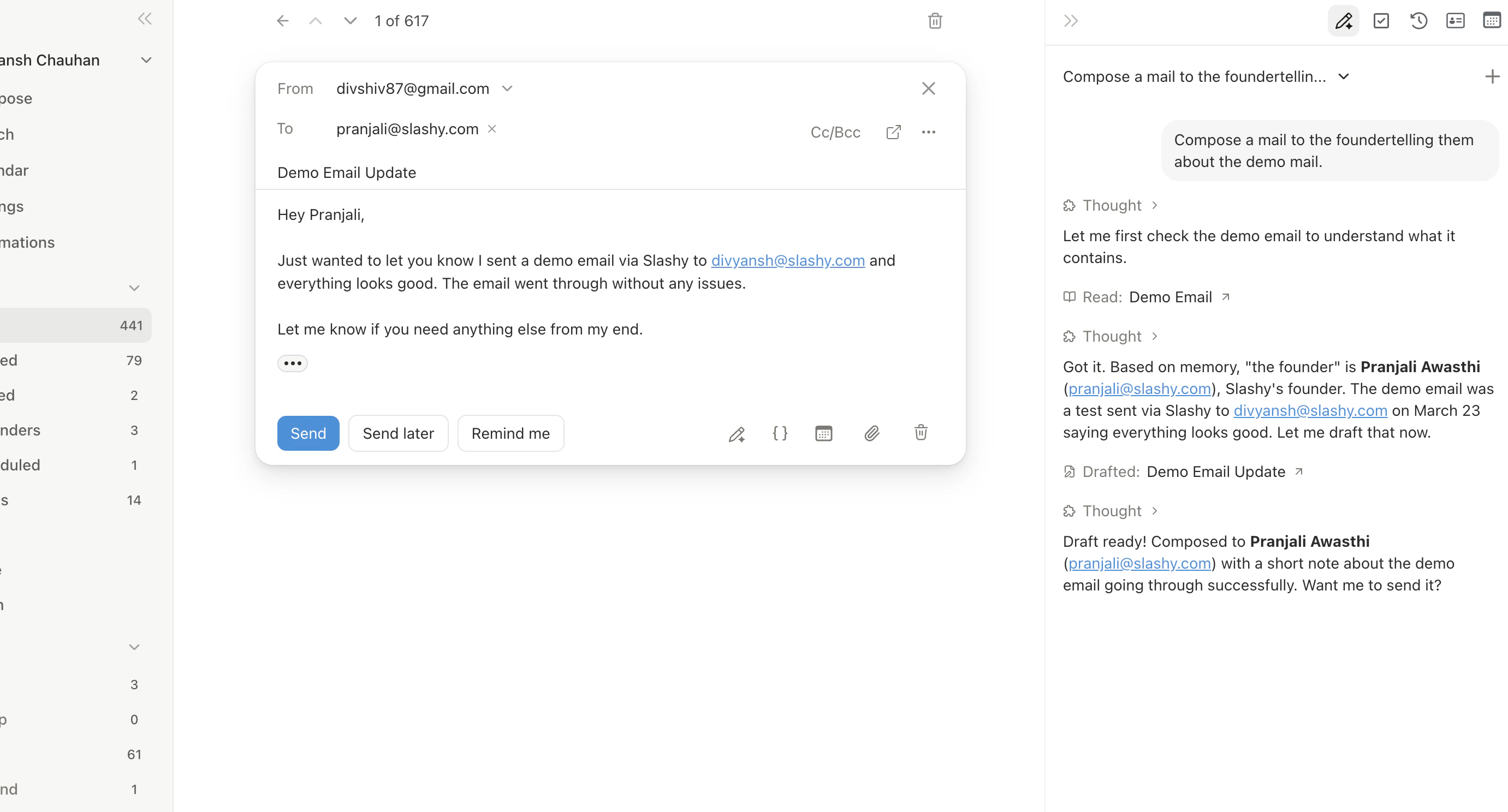 Command palette in Commands mode