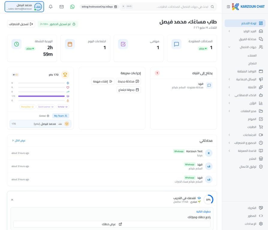 لوحة التحكم