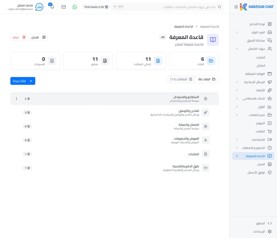الفئات داخل الموضوع