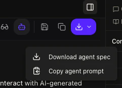 Export plan as agent spec
