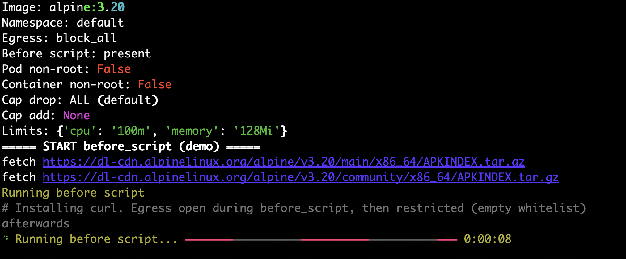Example: k7 create
