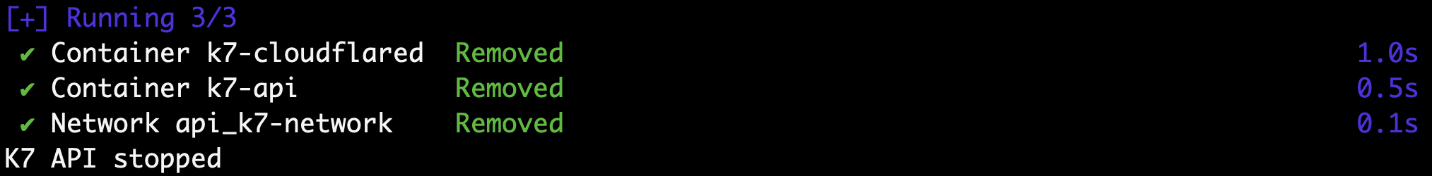 Example: k7 stop-api