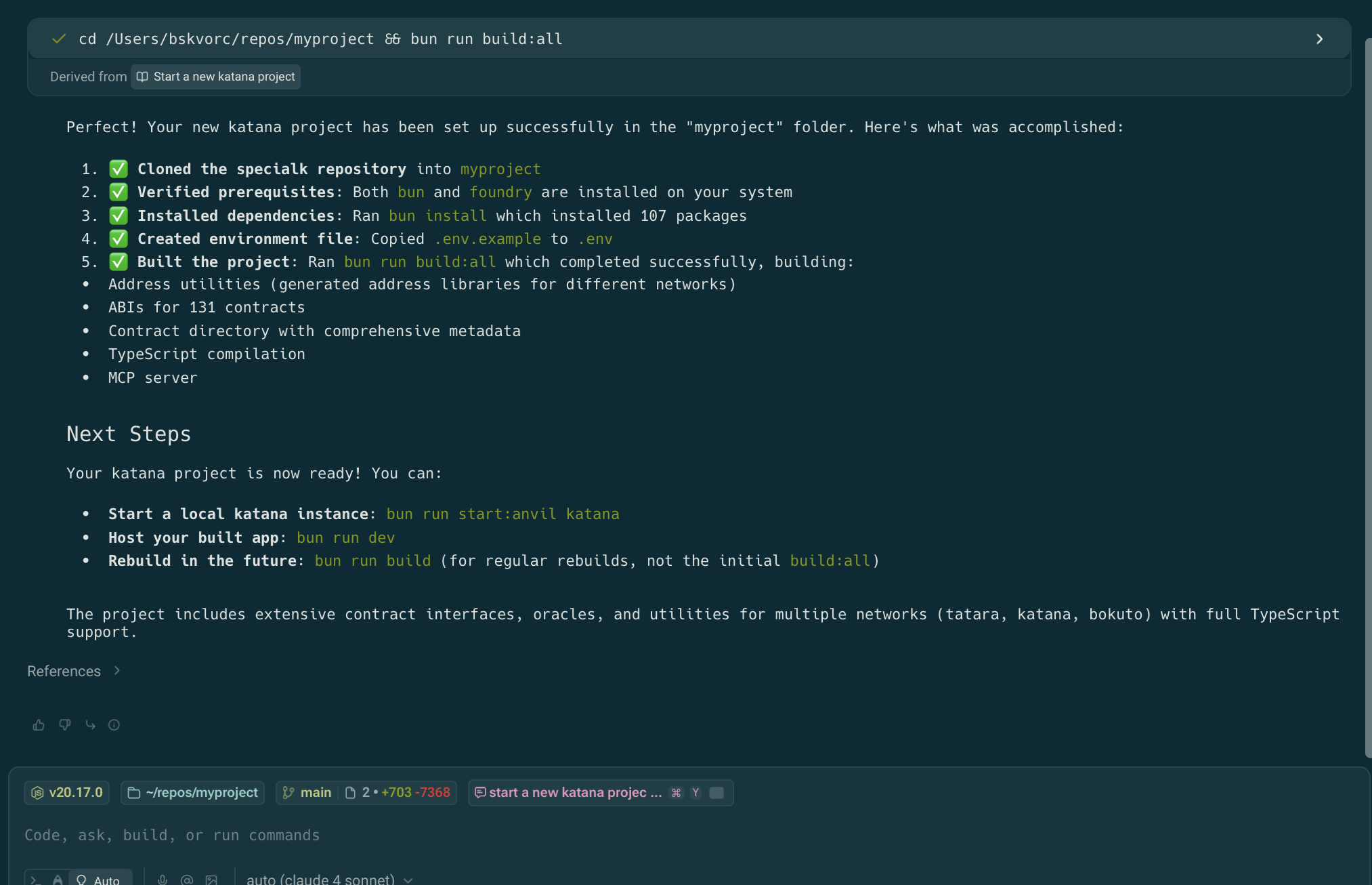 Warp rule example