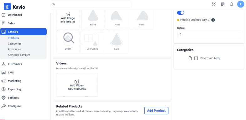 Product Page Category Selection