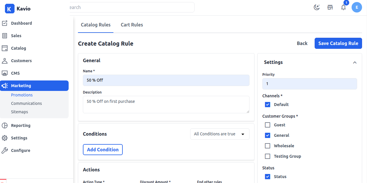 Catalog Configurations