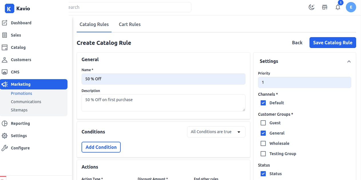 Catalog Configurations