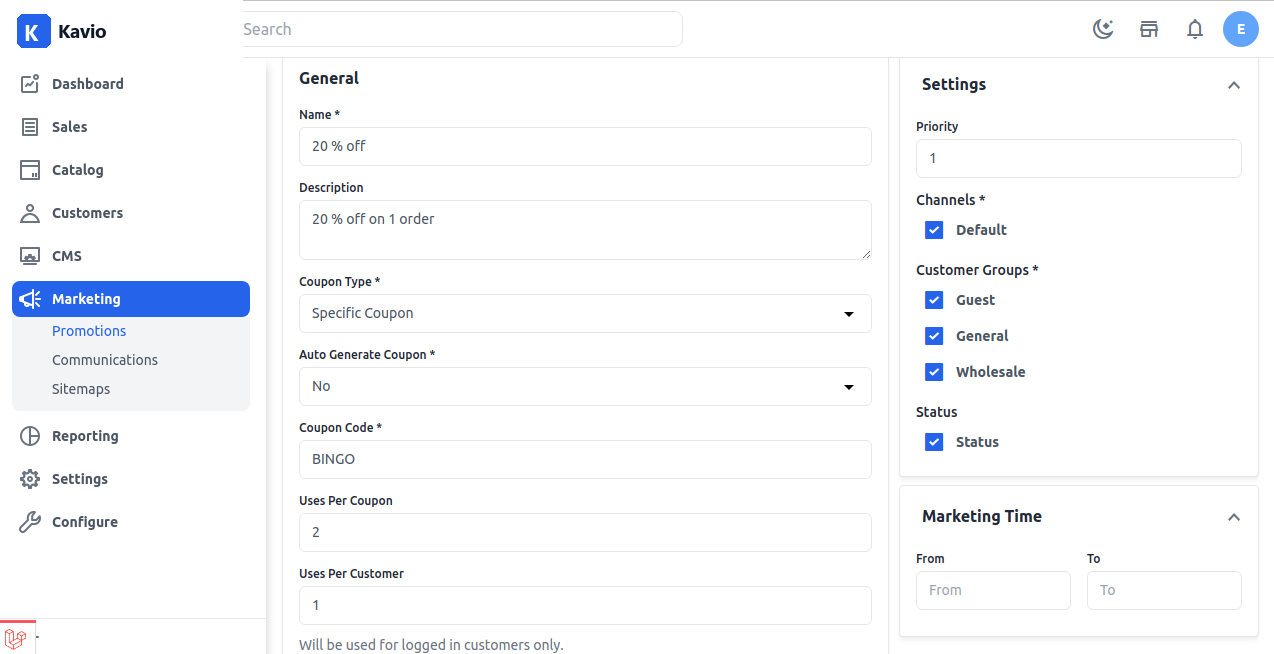 Cart Rule Configurations