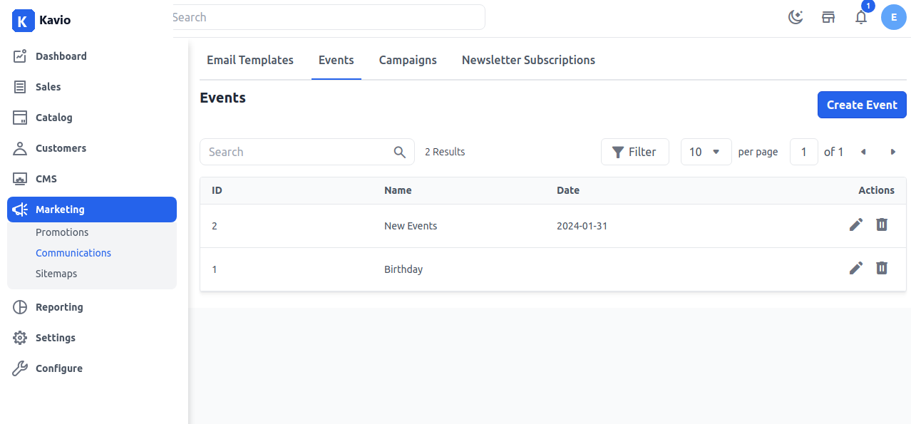 Event Output