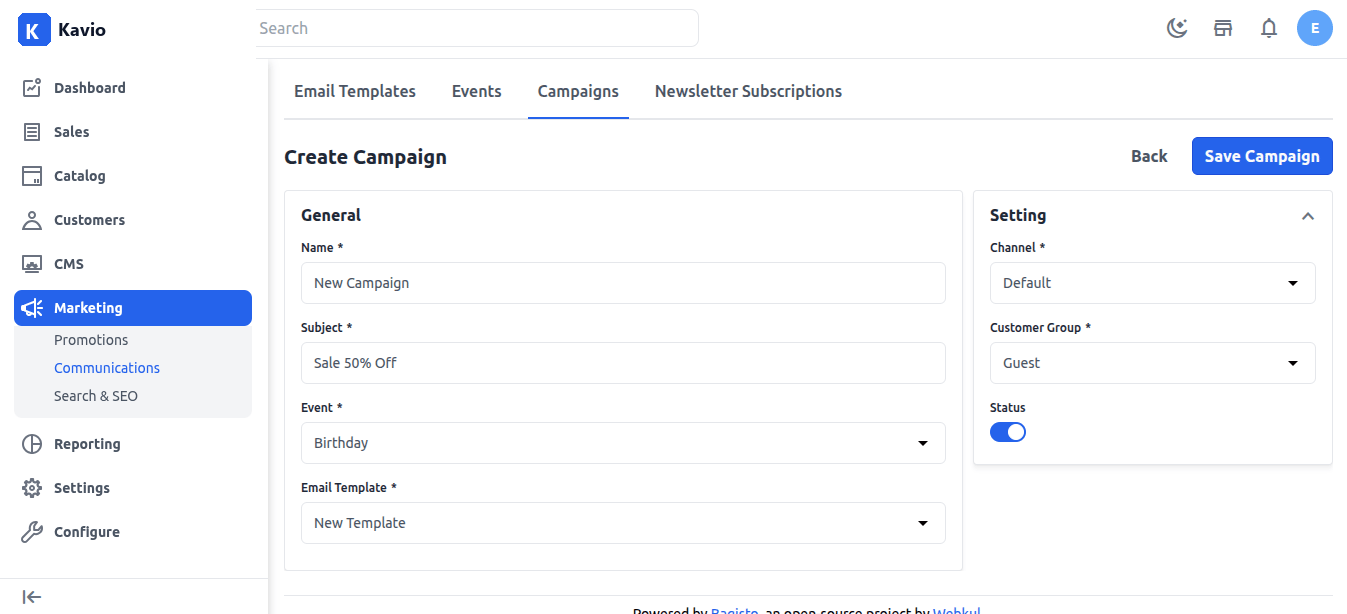 Campaign Configuration