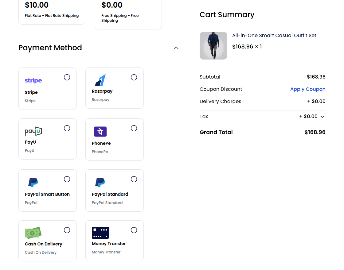 Payment Methods Frontend