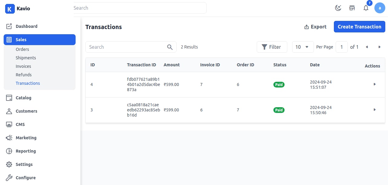 Transaction Output
