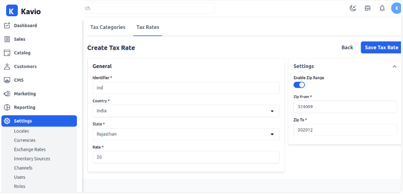 Save Tax Rate