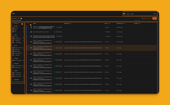 Mail Table Alert Overview - Keep