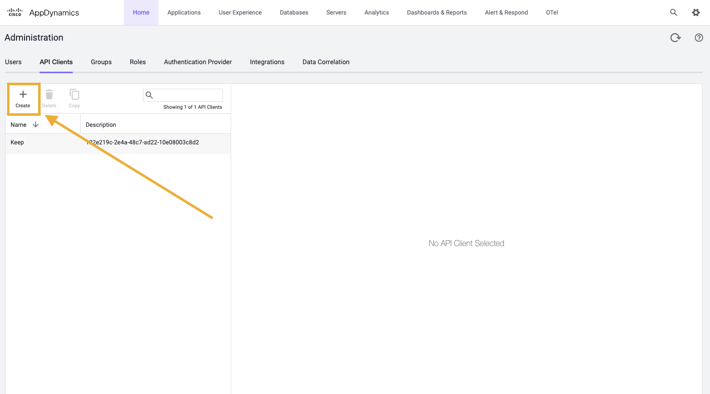 Create new AppDynamics API Client