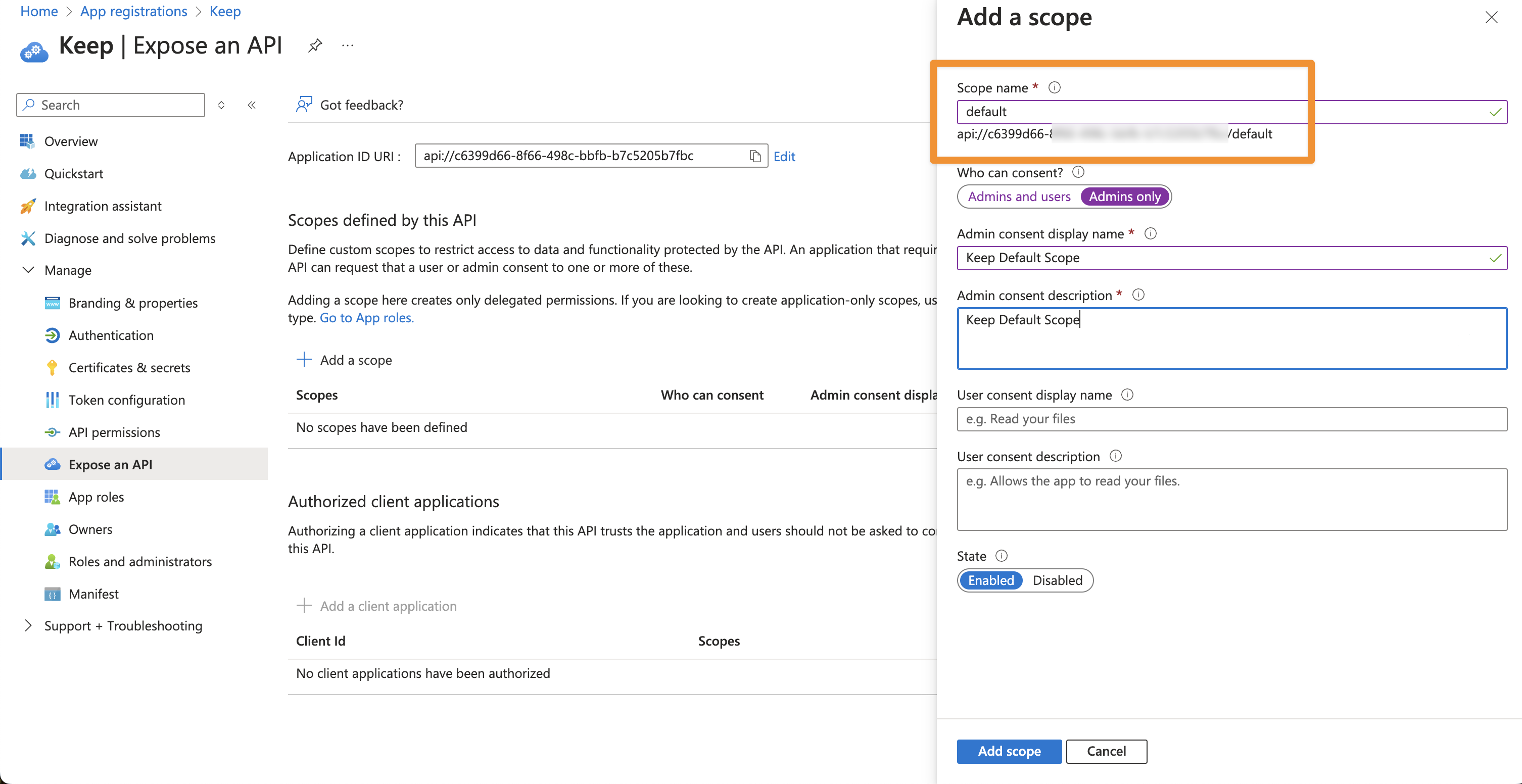 Azure AD Authentication Configuration