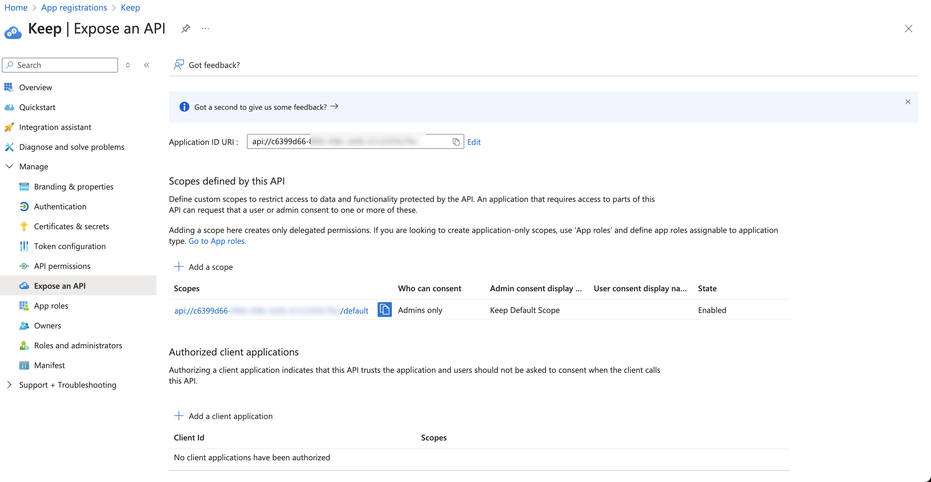 Azure AD Authentication Configuration