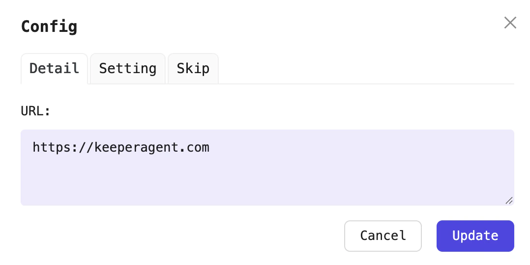 Example open a new tab with a specific URL