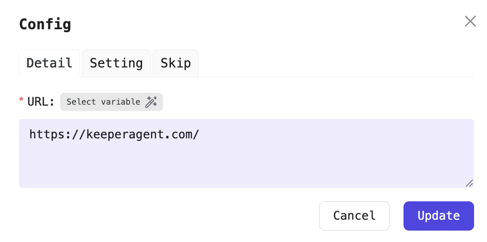 Example opening a webpage.