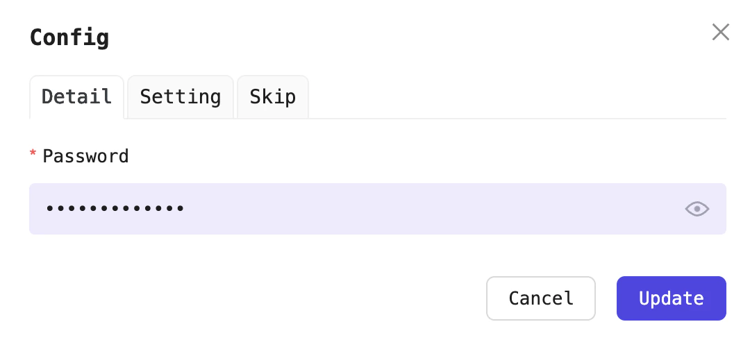Configure Unlock wallet processor