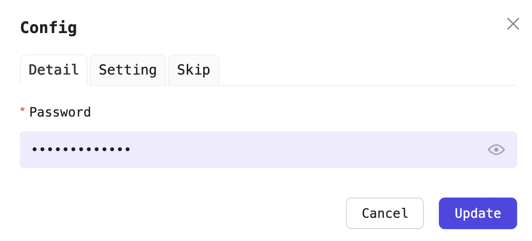 Configure the Unlock Wallet processor