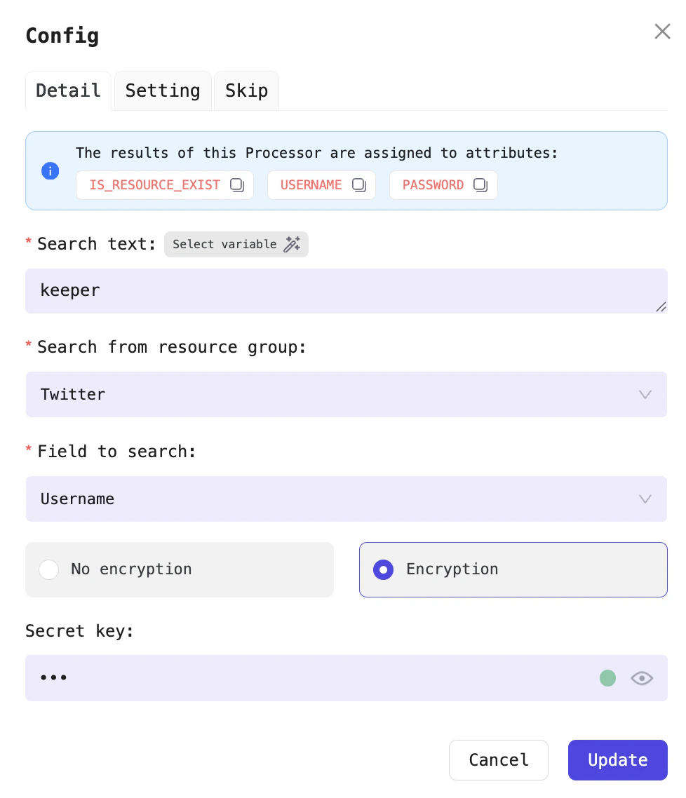 Configure the Check resource processor