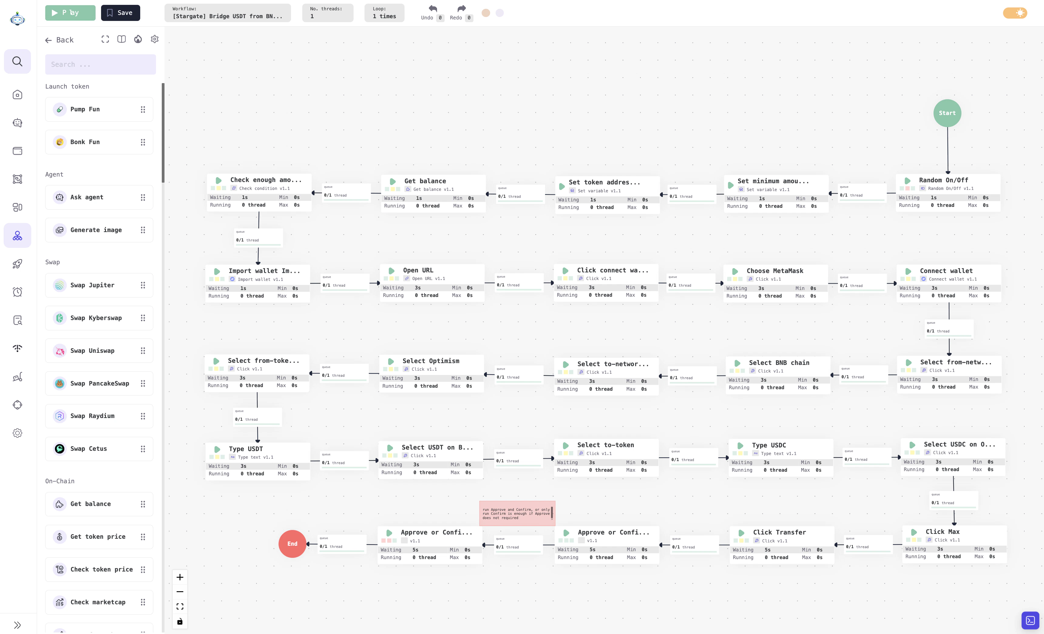 Workflow editor interface