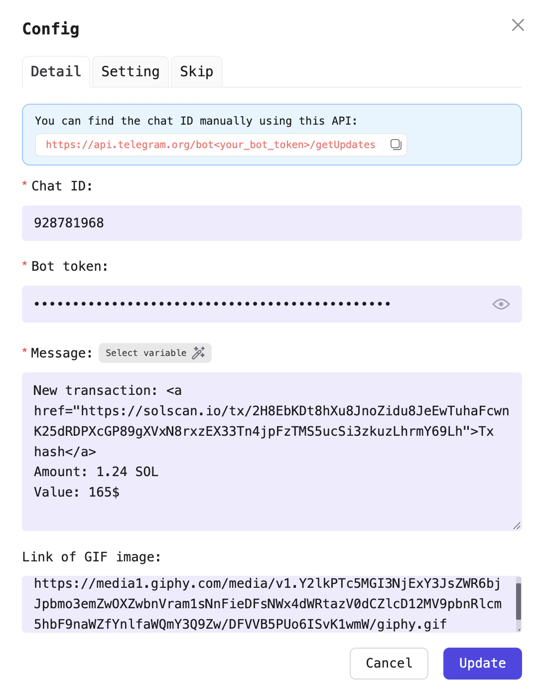 Configure bot message delivery