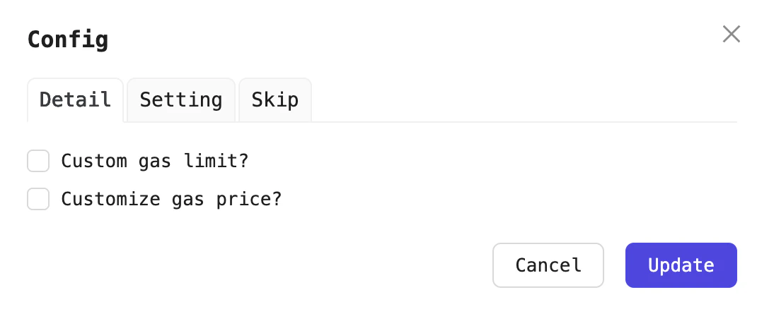 Configure Click confirm processor