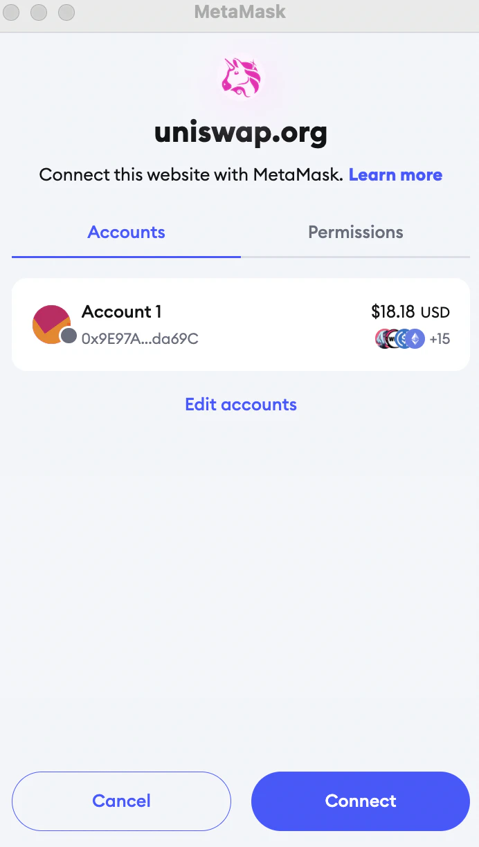 Connect on Metamask wallet