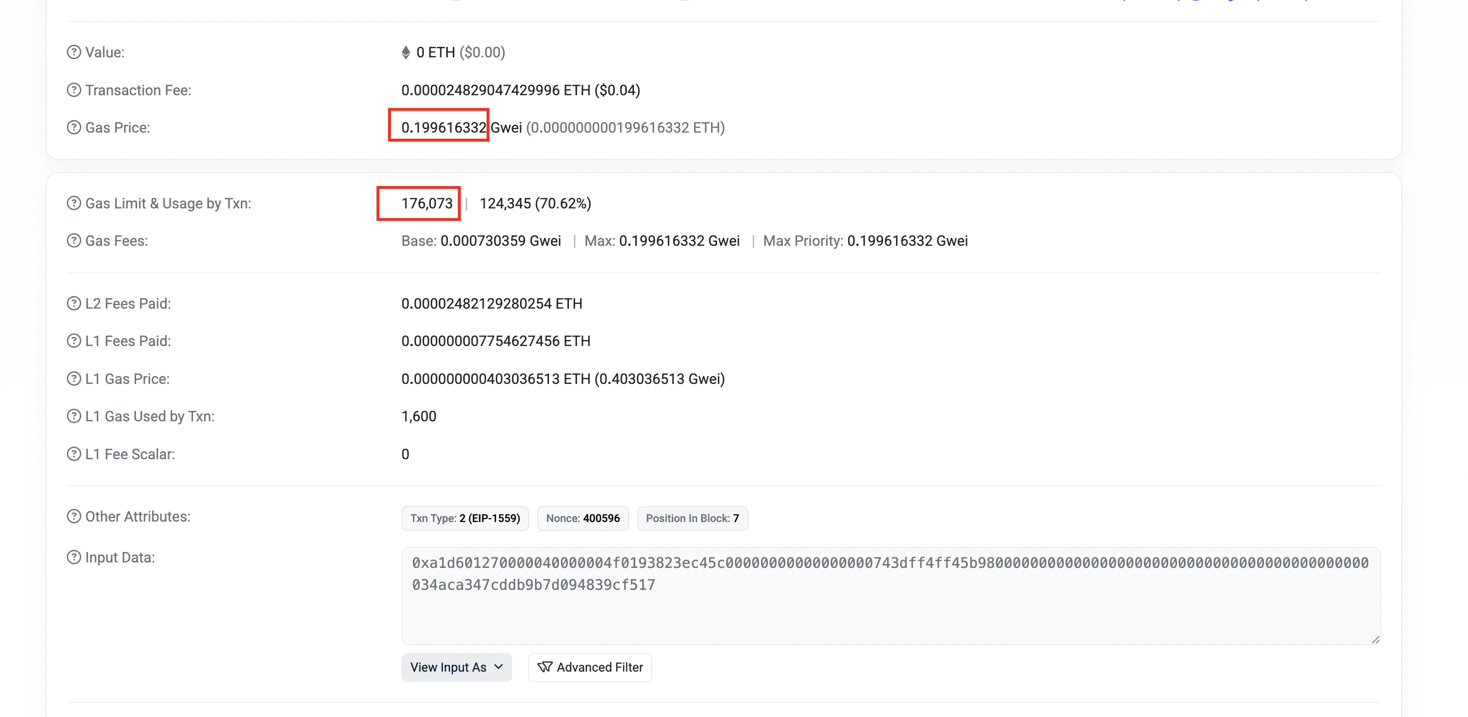 Example of how to choose values for Gas Price (Gwei) and Gas Limit