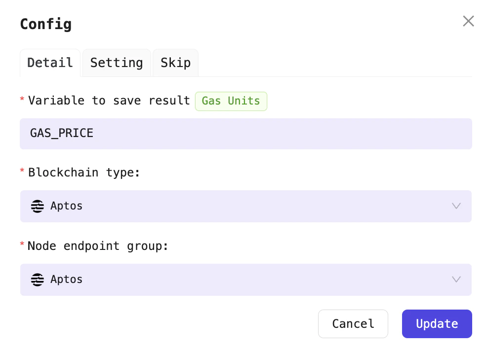 Get Gas price on Aptos