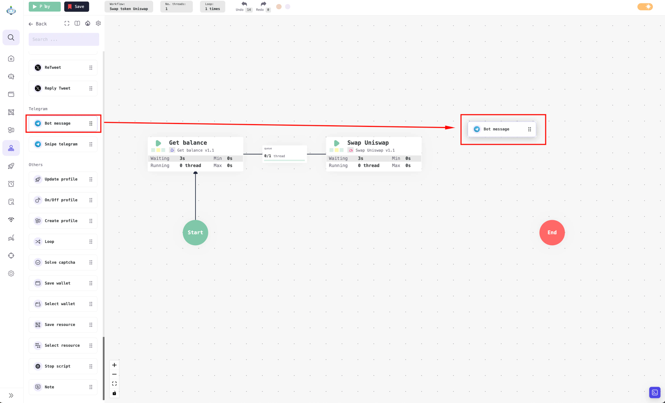 Drag and drop to create a new Processor