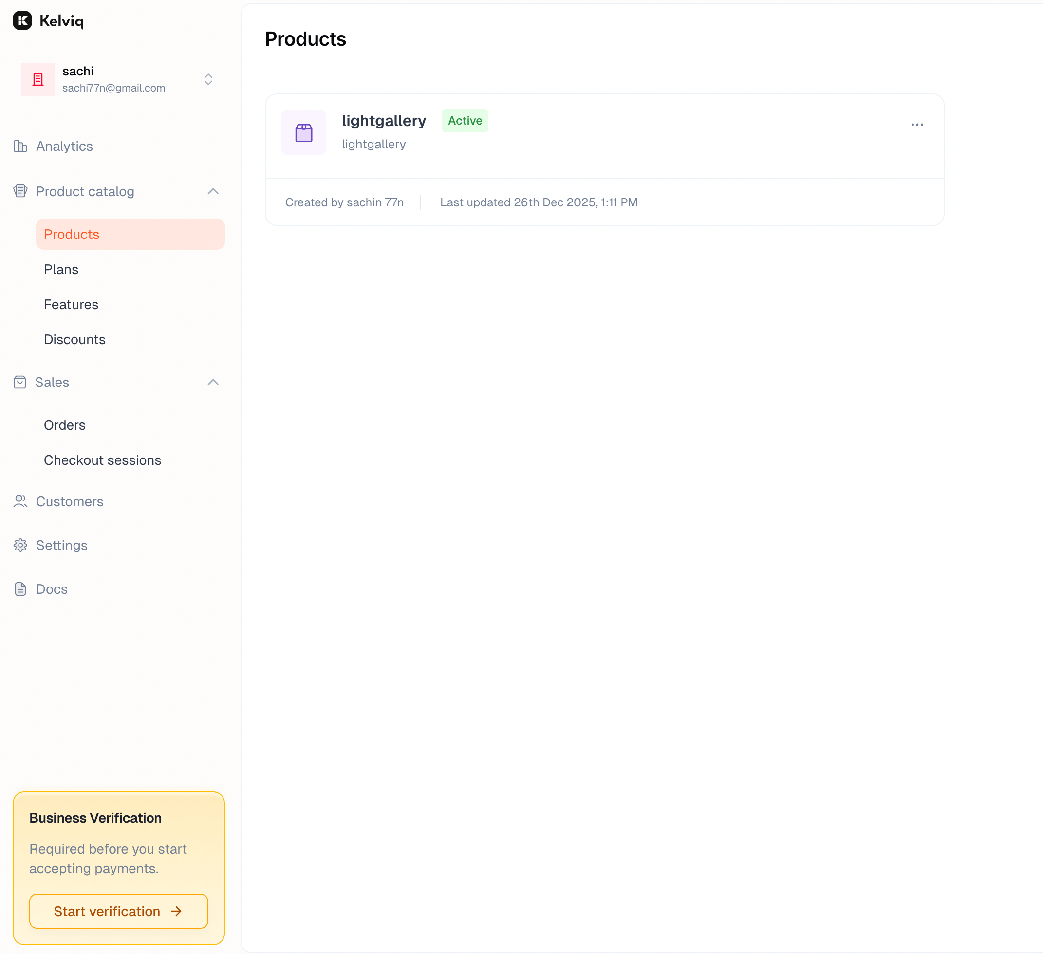 Business verification prompt shown during onboarding