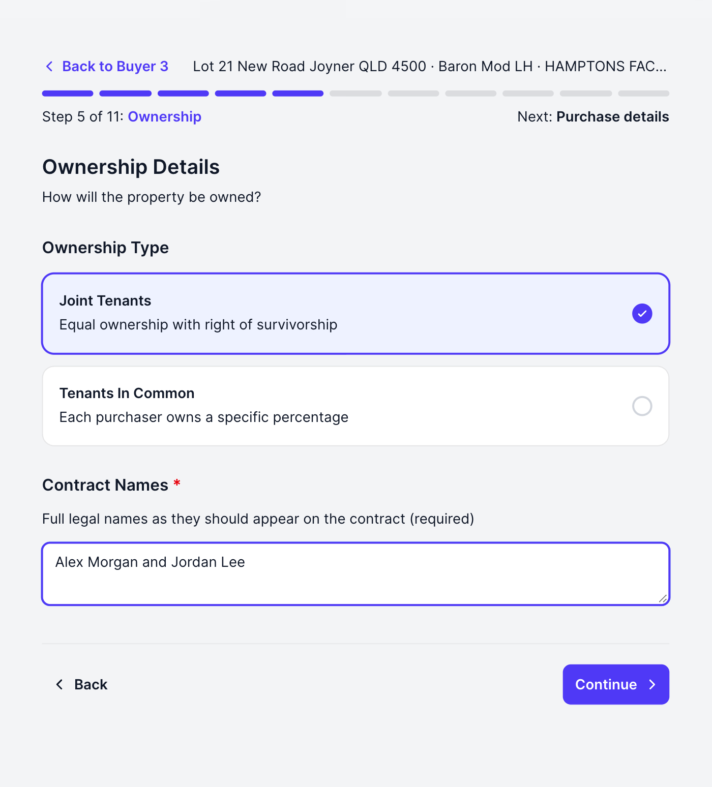 The ownership step
