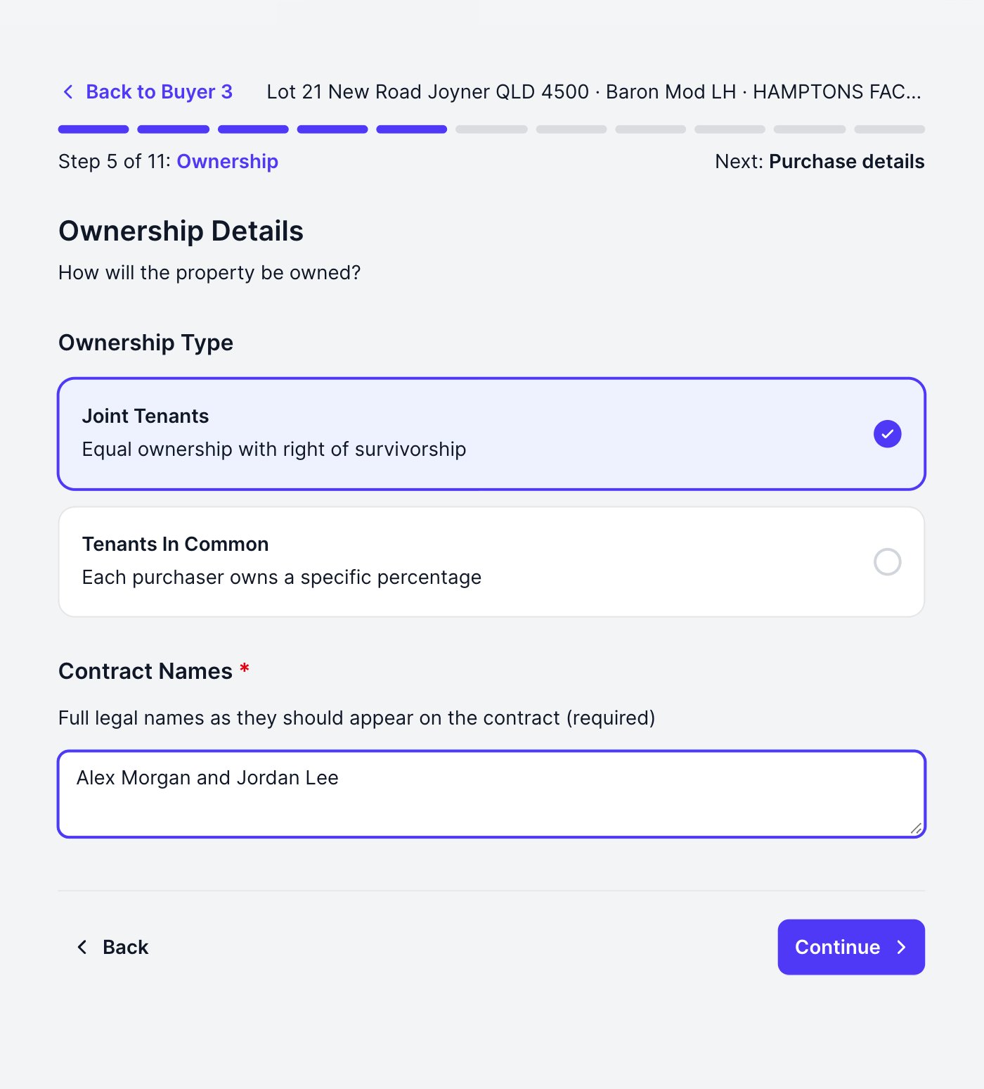 The ownership step