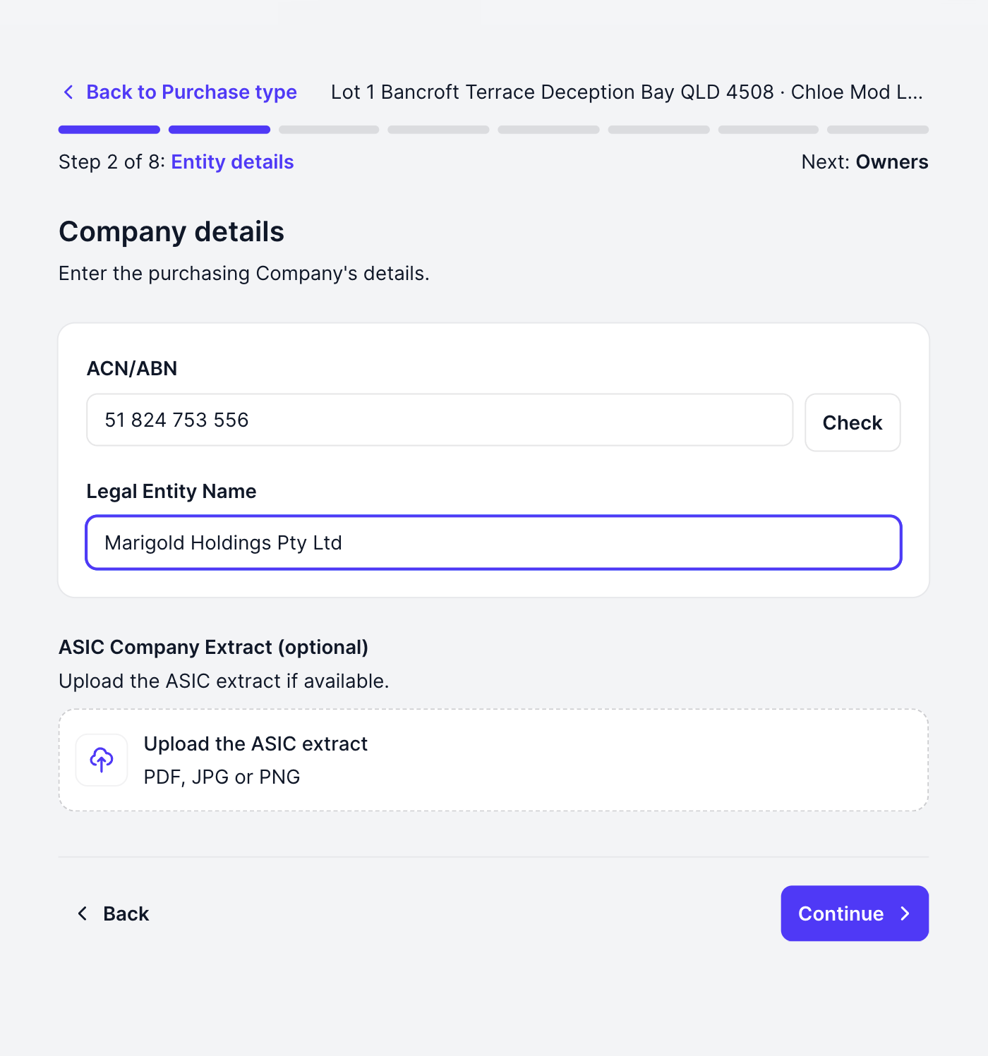 Company registration details