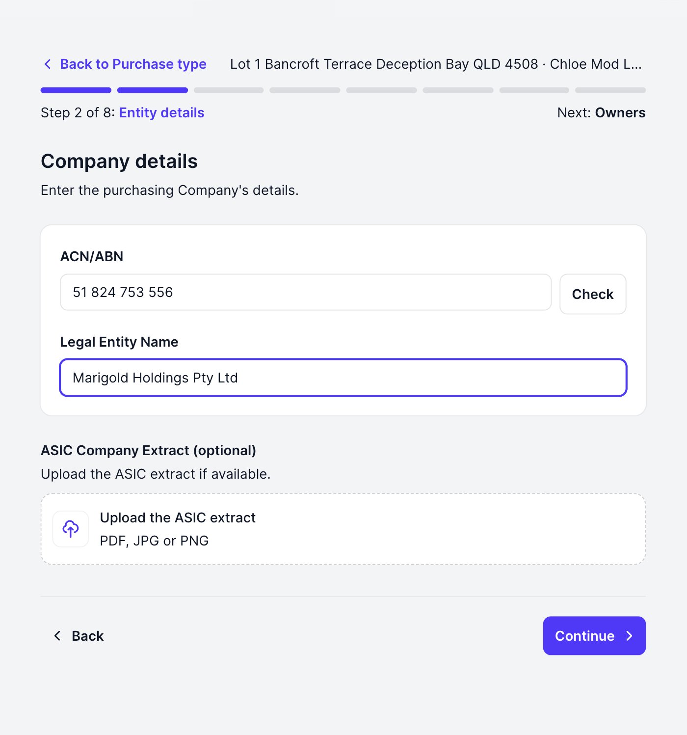 Company registration details