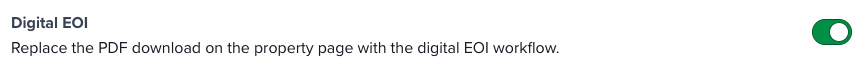 The Digital EOI switch in Portal Details