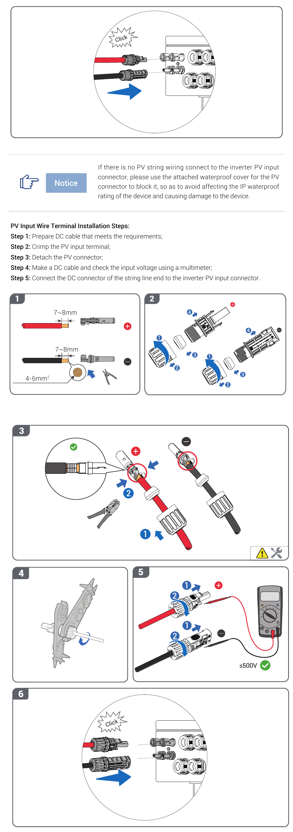 Kent M1 PV connector crimping and assembly steps